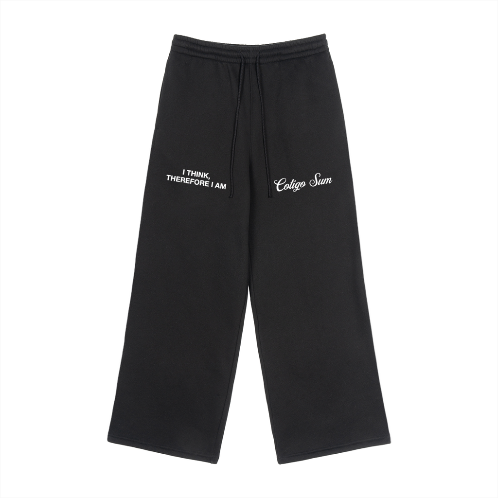 I think, therefore I am - Fleece Drawstring Straight-Leg Sweatpants