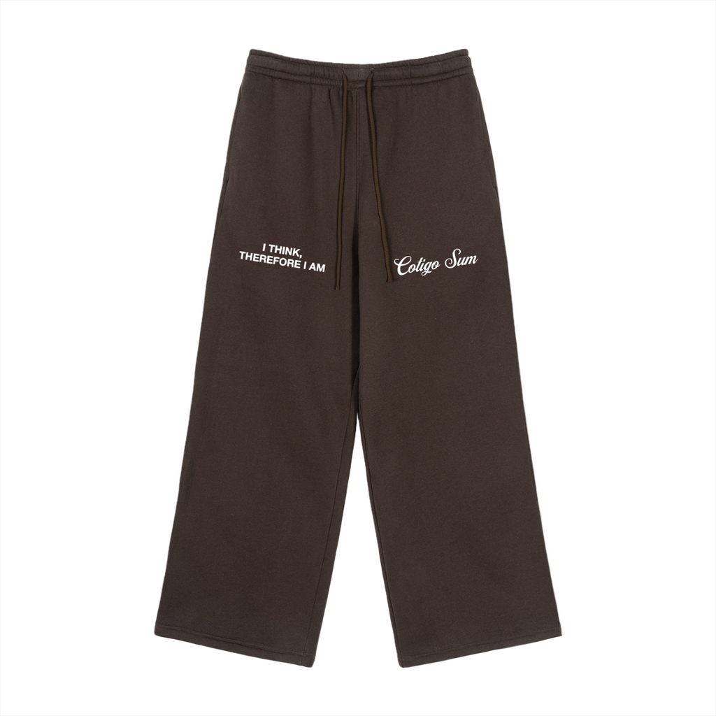 I think, therefore I am - Fleece Drawstring Straight-Leg Sweatpants