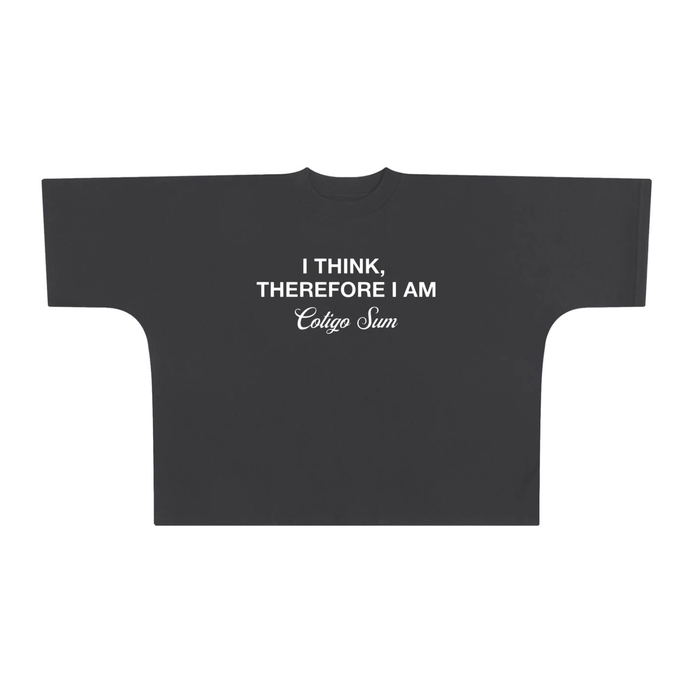 I think therefore I am - Oversized One-Piece Boxy T-Shirt