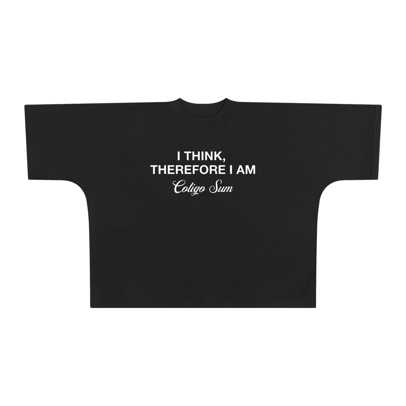 I think therefore I am - Oversized One-Piece Boxy T-Shirt